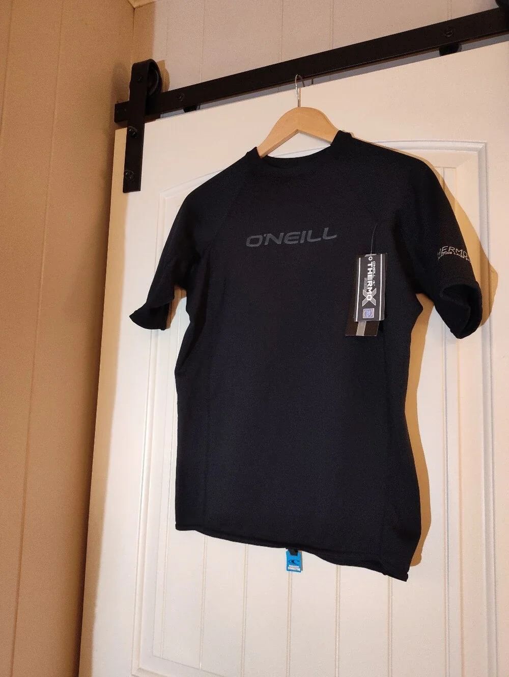 O'Neill Black XL Short-Sleeve Rash Guard with Logo NWT